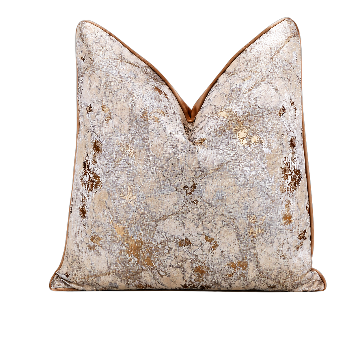 Cojín tela Jacquard moteado, Marrón (50*50cm)