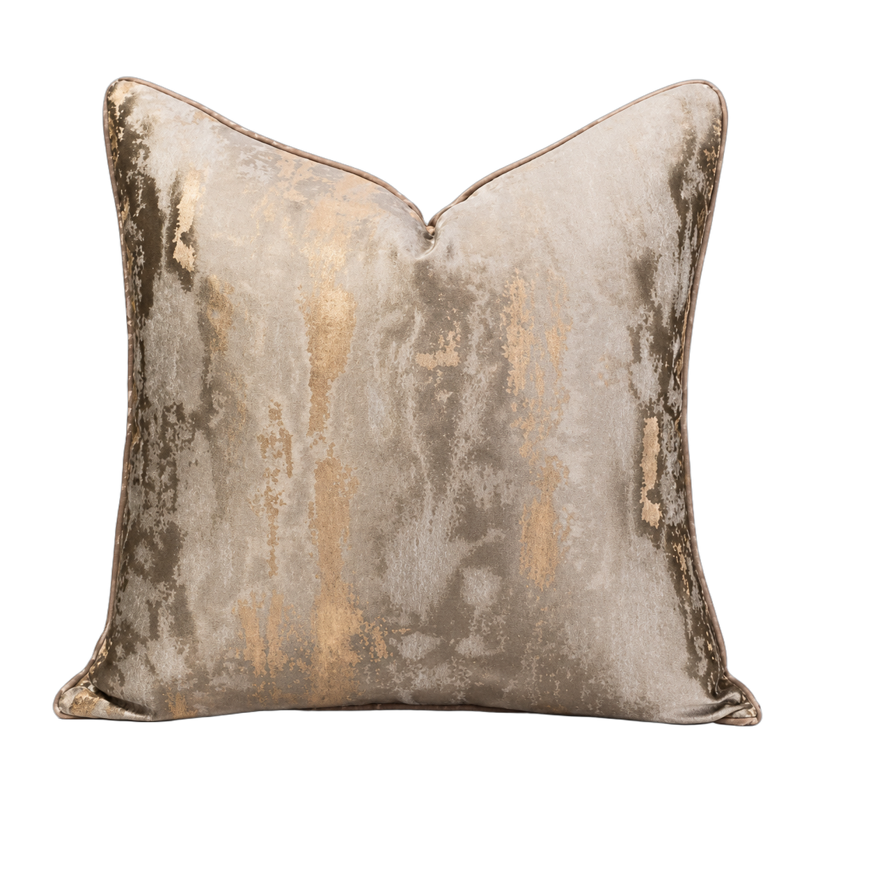 Cojín tela Jacquard veteado, café claro (45*45cm)