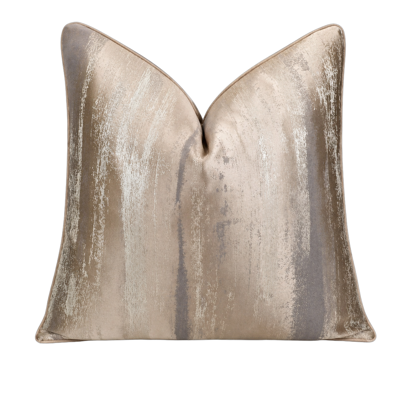 Cojín tela Jacquard lineal, Marrón (45*45cm)