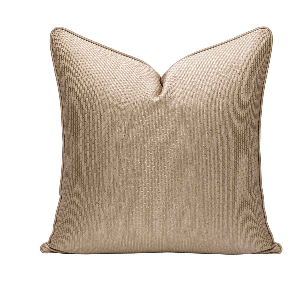 Cojín tela Jacquard geométrico, Camel (50*50cm)