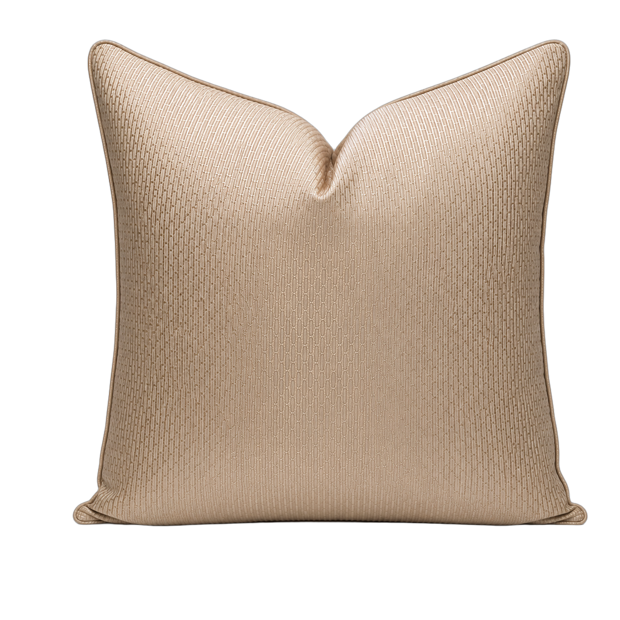 Cojín tela Jacquard geométrico, Camel (60*60cm)