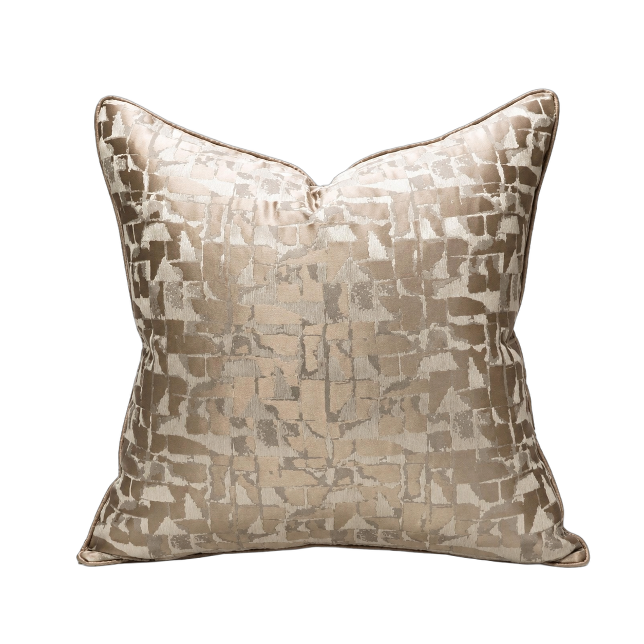 Cojín de mosaico metalizado, Camel (45*45cm)