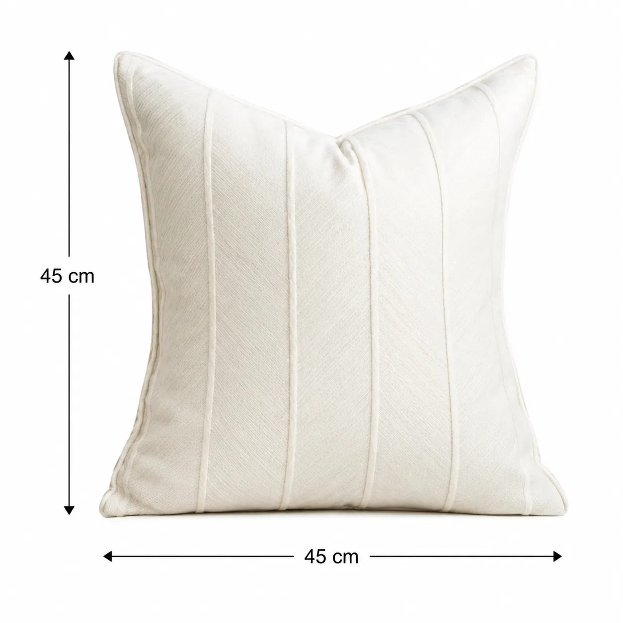Cojín tela Jacquard rayado, Verde menta (45*45cm)