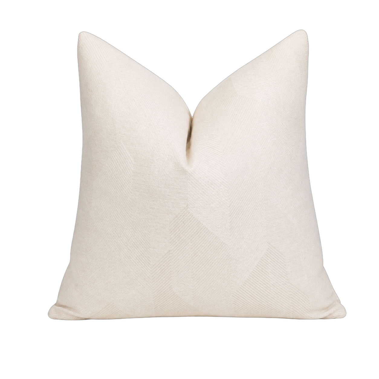 Cojín tela Jacquard geométrico facetado, Marfil (45*45cm)