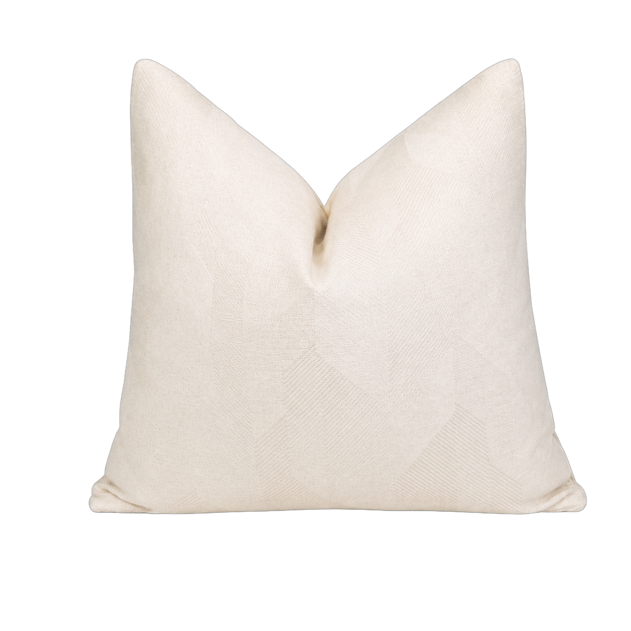 Cojín tela Jacquard geométrico facetado, Marfil (50*50cm)