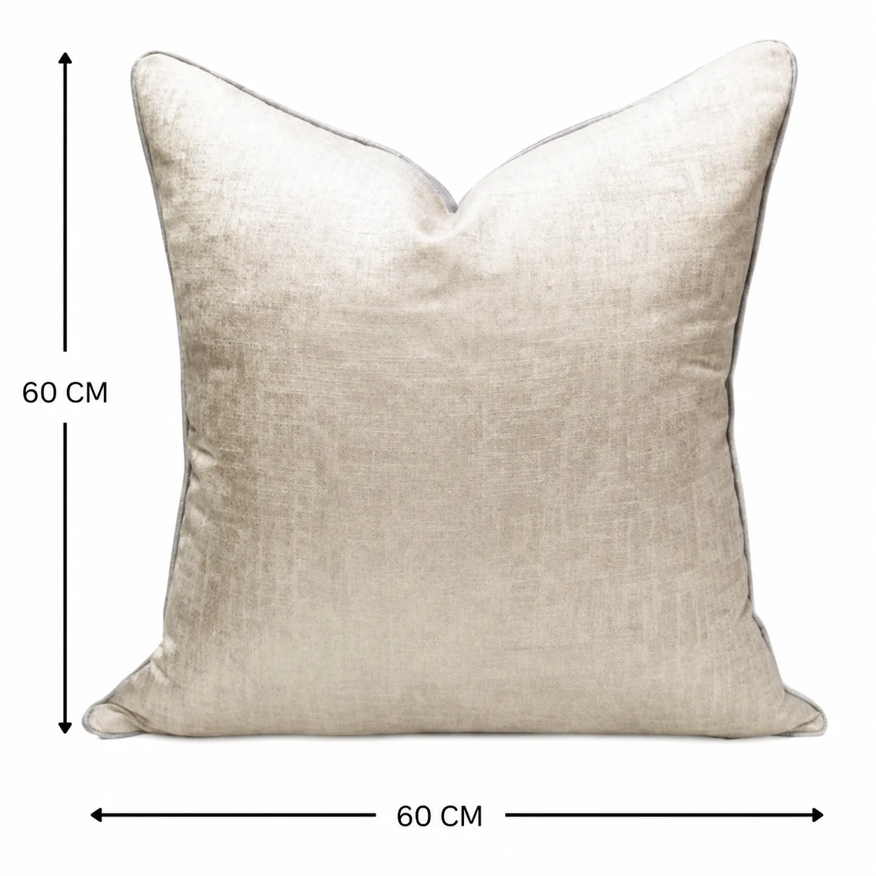 Cojín tela Jacquard liso, Hueso (60*60cm)