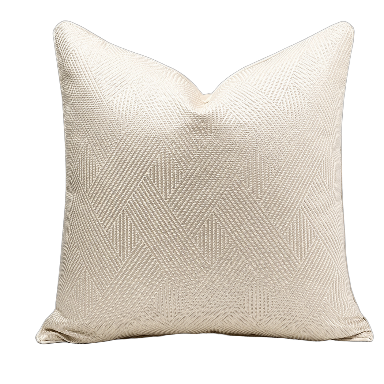 Cojín tela Jacquard lineal, Marfil (50*50cm)