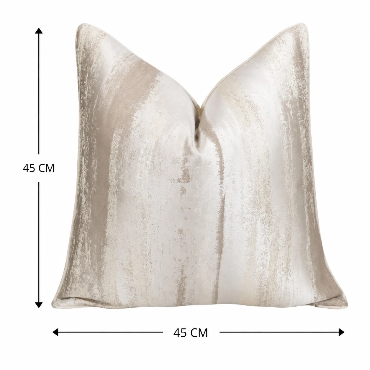 Cojín tela Jacquard veteado, Beige (45*45cm)