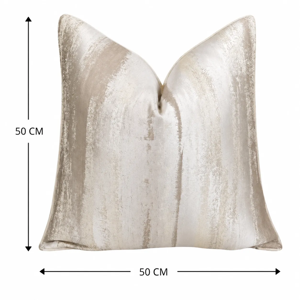 Cojín tela Jacquard veteado, Beige (50*50cm)