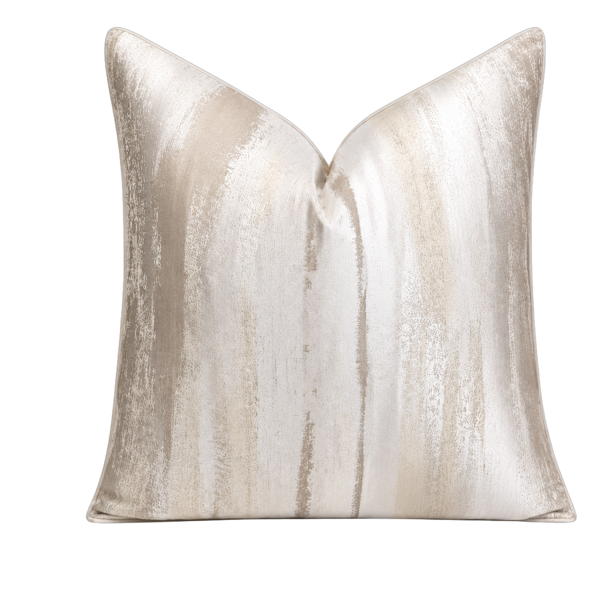 Cojín tela Jacquard veteado, Beige (60*60cm)