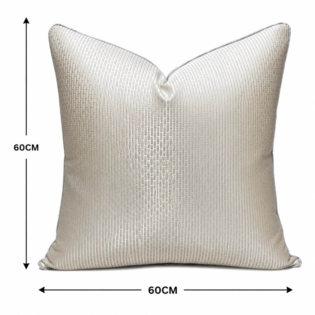 Cojín tela Jacquard lineal geométrico, gris (60*60cm)