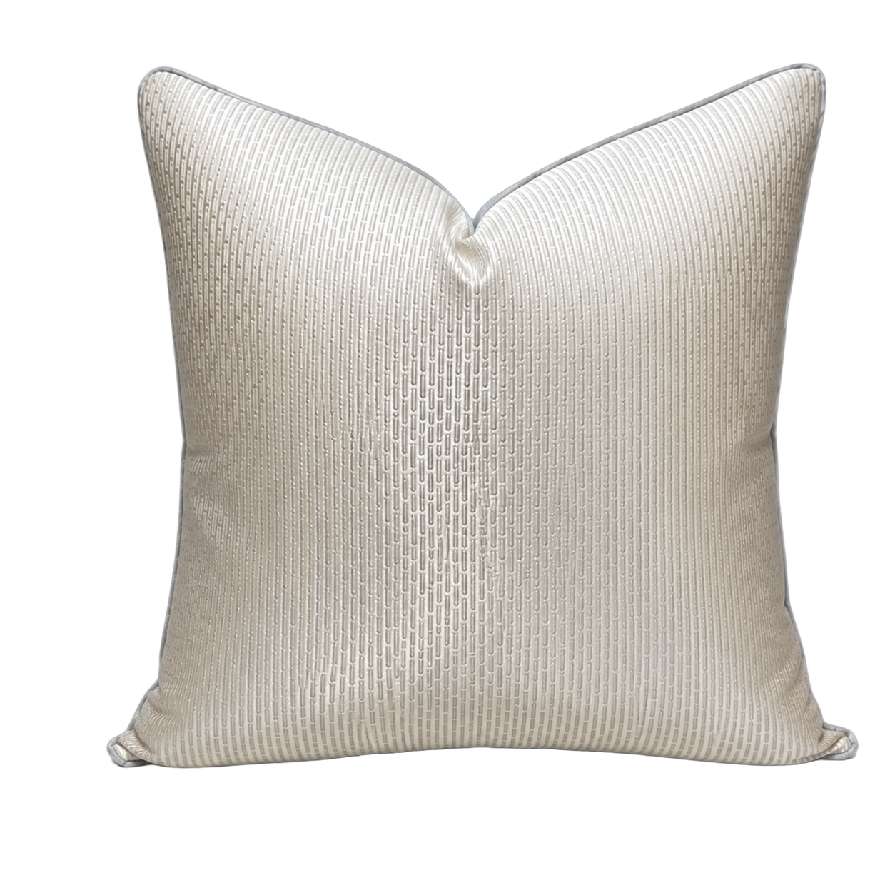 Cojín tela Jacquard lineal geométrico, gris (60*60cm)