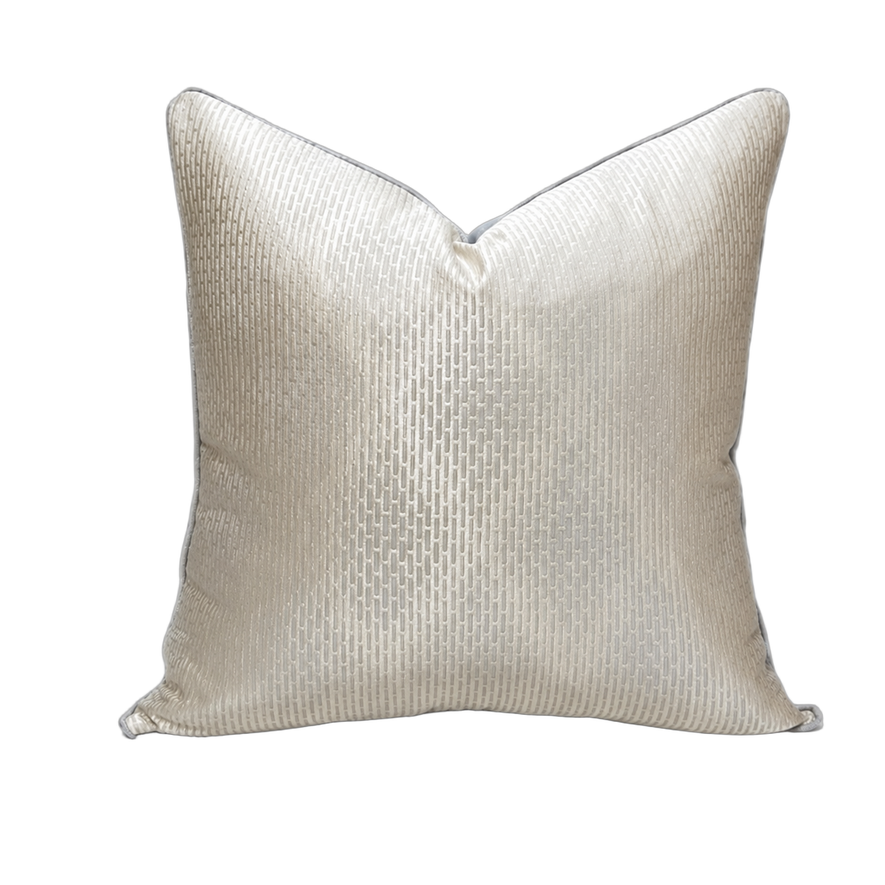 Cojín tela Jacquard geométrico, Hueso (45*45cm)