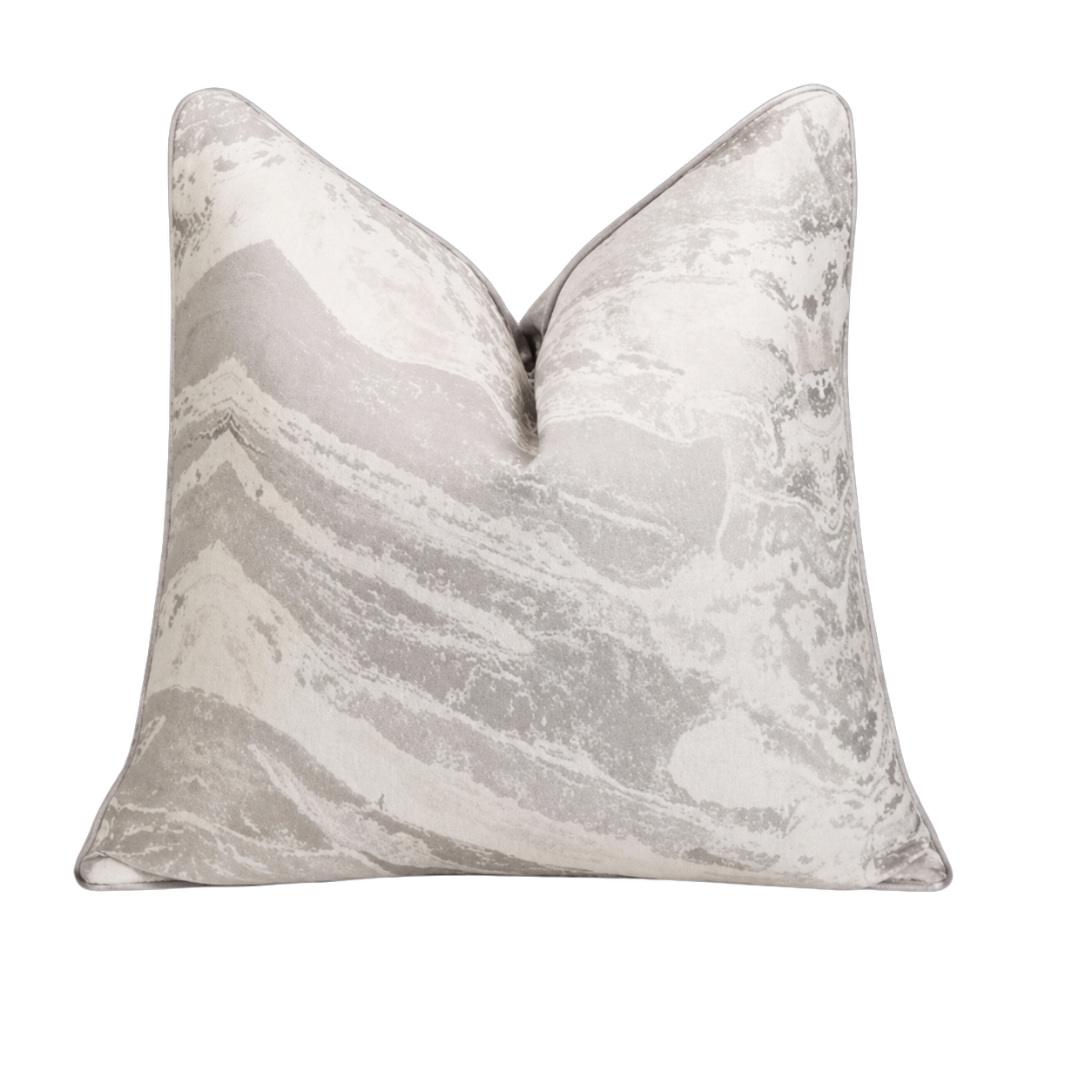 Cojín tela Jacquard marmoleado, Hueso y gris (45*45cm)