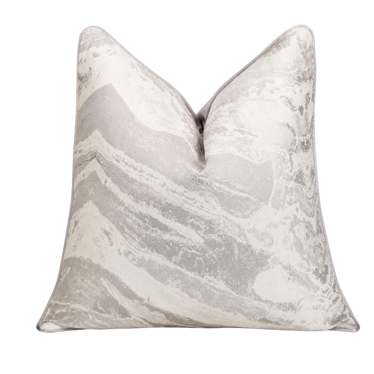 Cojín tela Jacquard marmoleado, Hueso y gris (50*50cm)