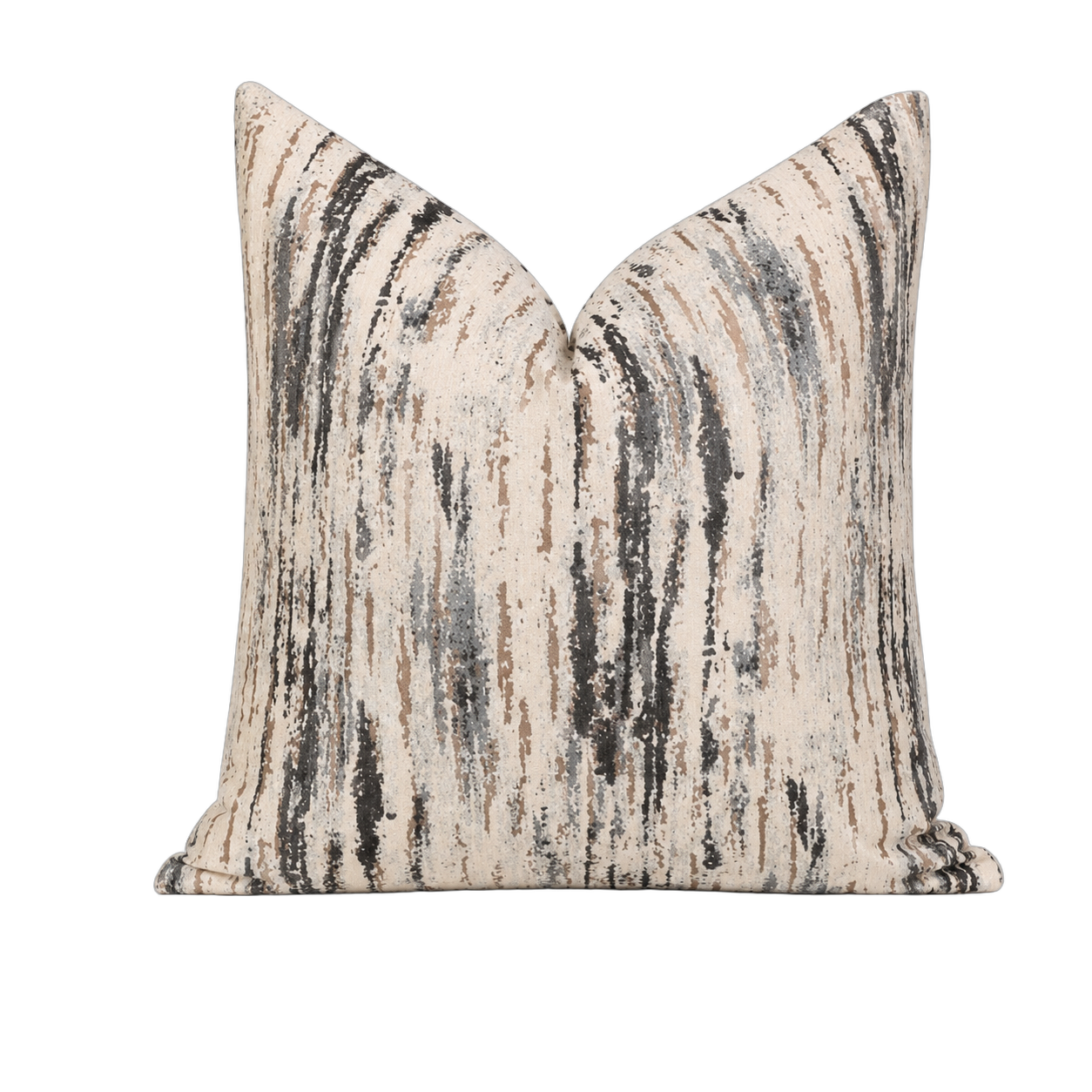 Cojín tela Jacquard veteado, Hueso y gris (45*45cm)