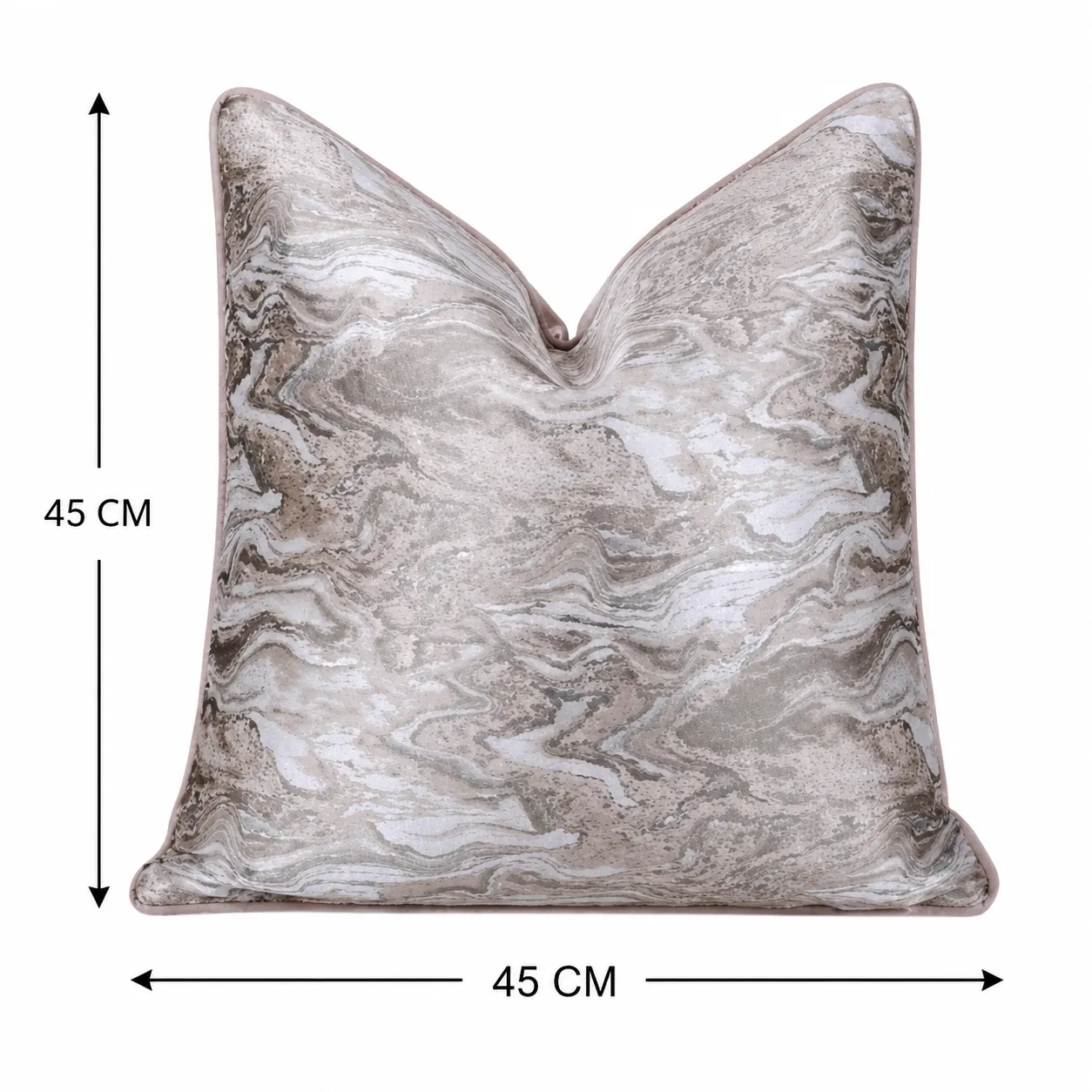 Cojín tela Jacquard arrugado, Malva (45*45cm)