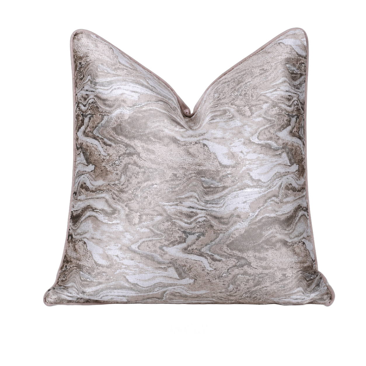 Cojín tela Jacquard arrugado, Malva (45*45cm)