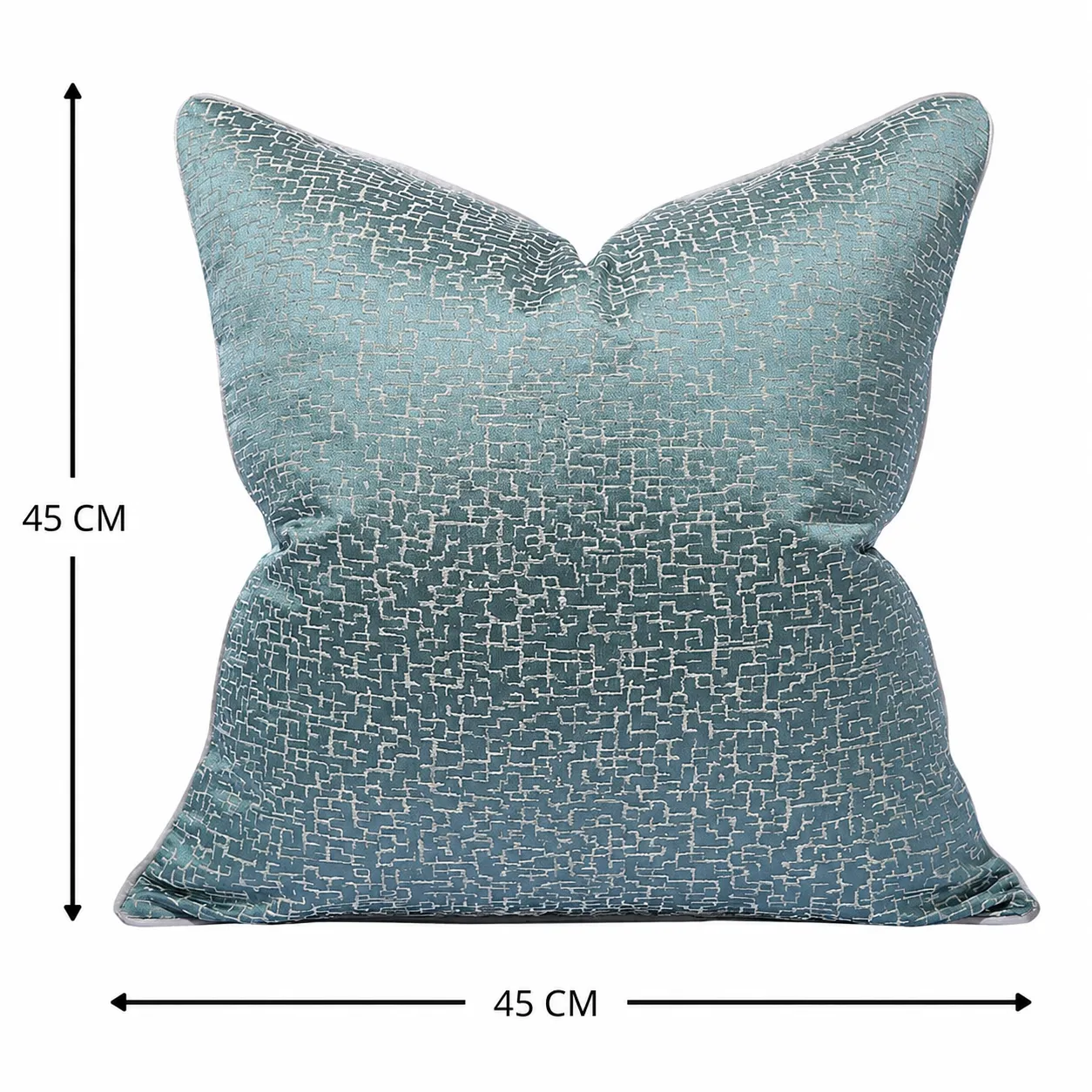Cojín tela Jacquard lineal, Verde (45*45cm)