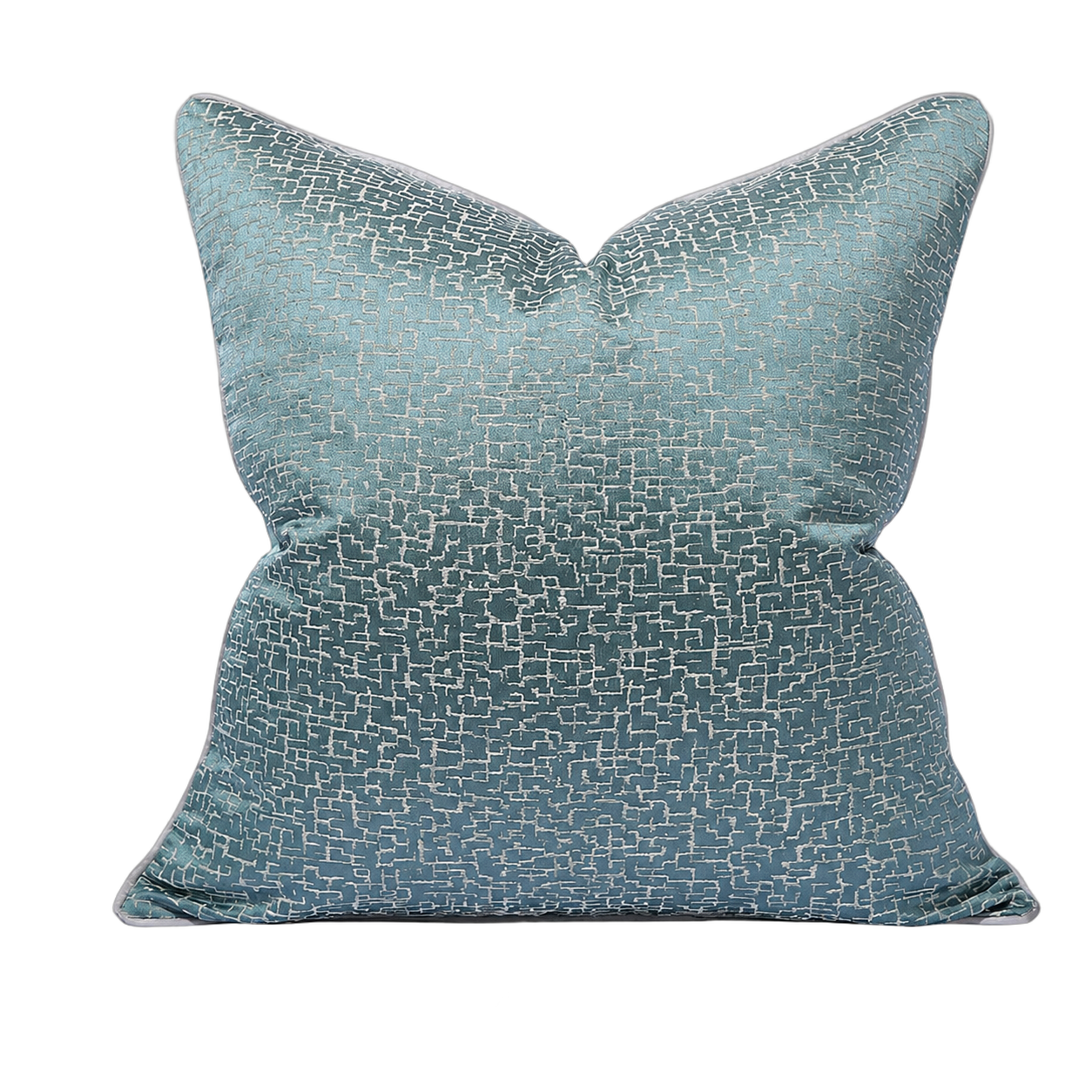 Cojín tela Jacquard lineal, Verde (45*45cm)