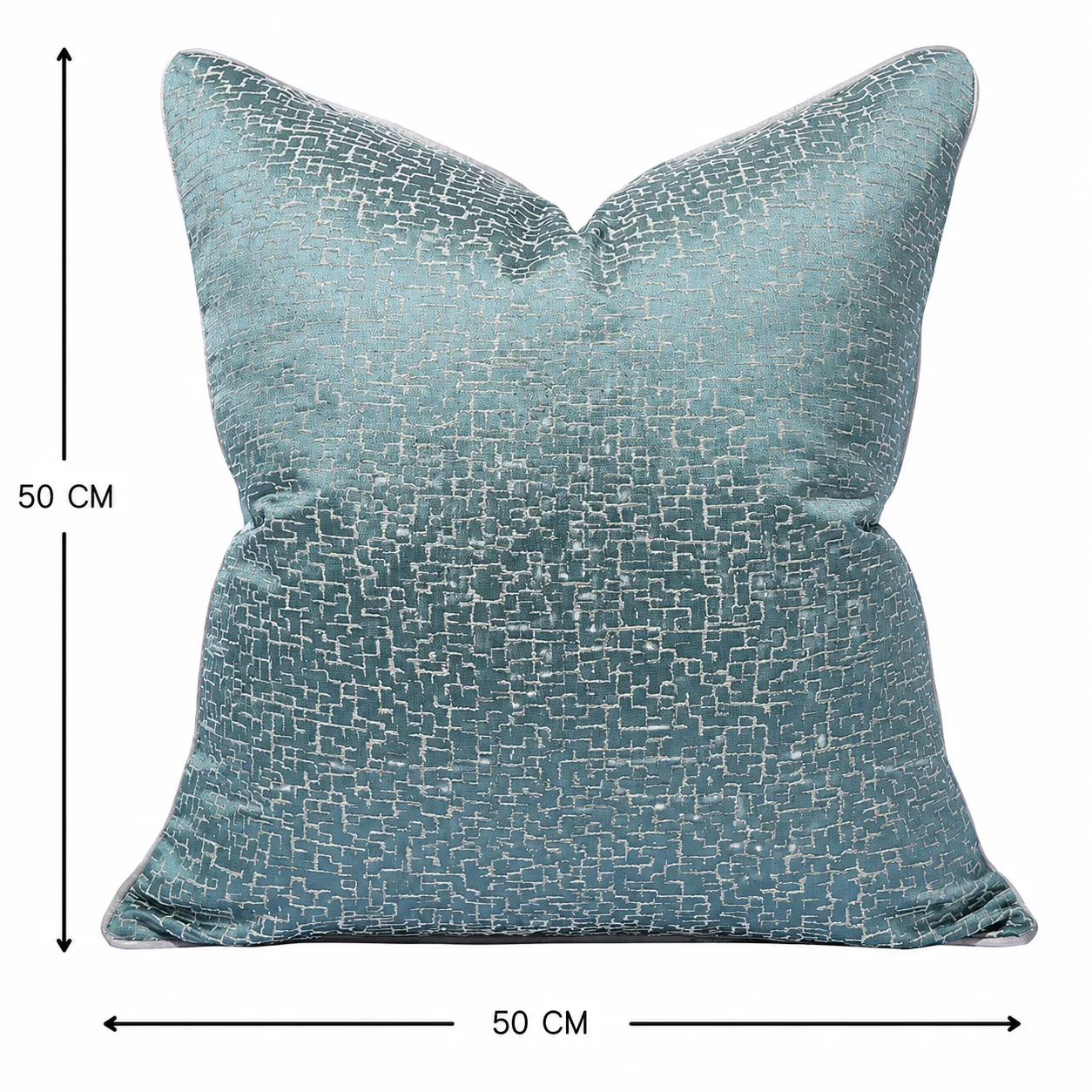 Cojín tela Jacquard lineal, Verde (50*50cm)