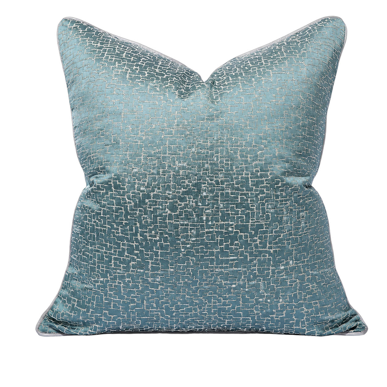 Cojín tela Jacquard lineal, Verde (50*50cm)