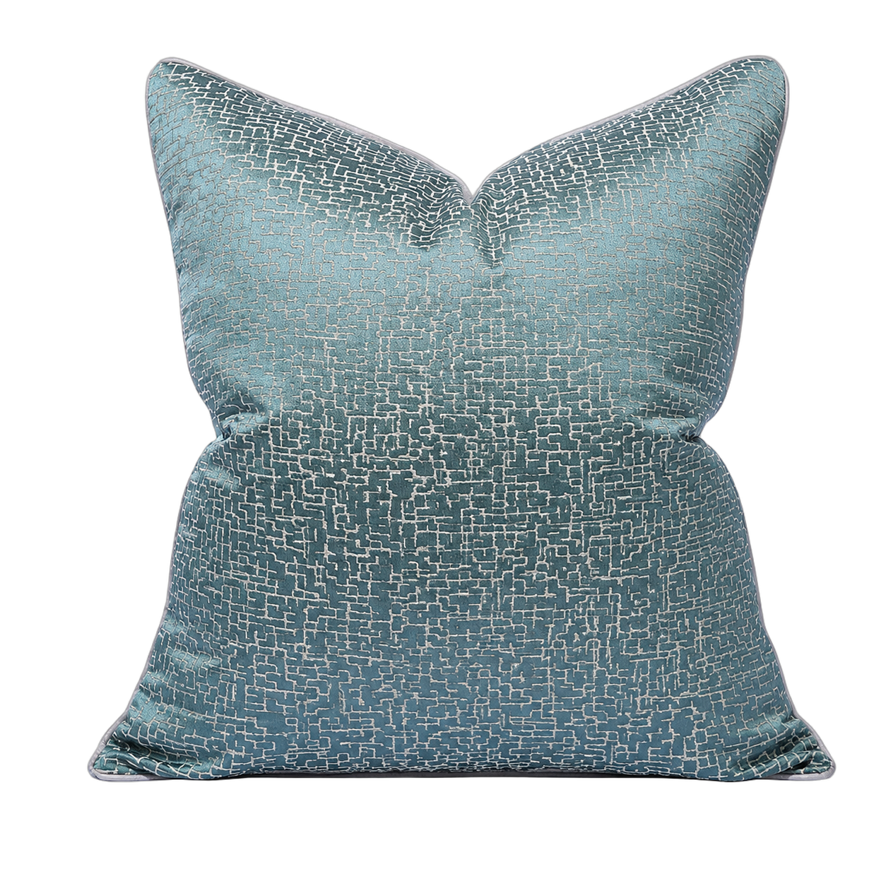 Cojín tela Jacquard lineal, Verde (60*60cm)