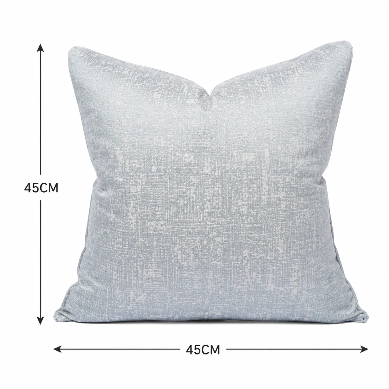 Cojín tela Jacquard jaspeado suave, Verde agua (45*45cm)