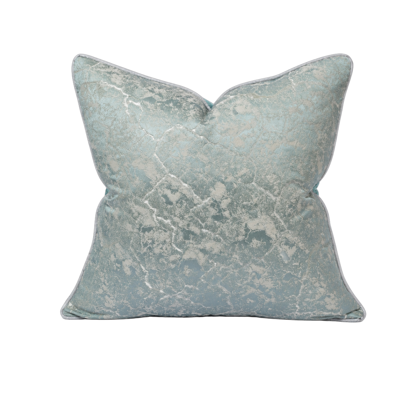 Cojín de terciopelo arrugado, Celeste (45*45cm)