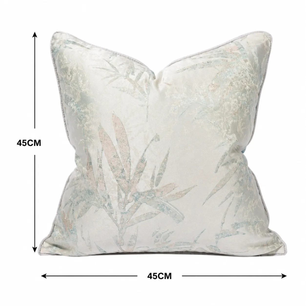 Cojín tela Jacquard liso, Verde agua (45*45cm)