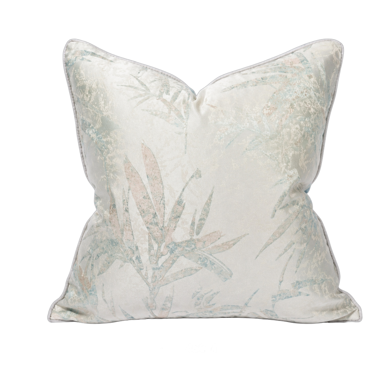 Cojín tela Jacquard liso, Verde agua (45*45cm)