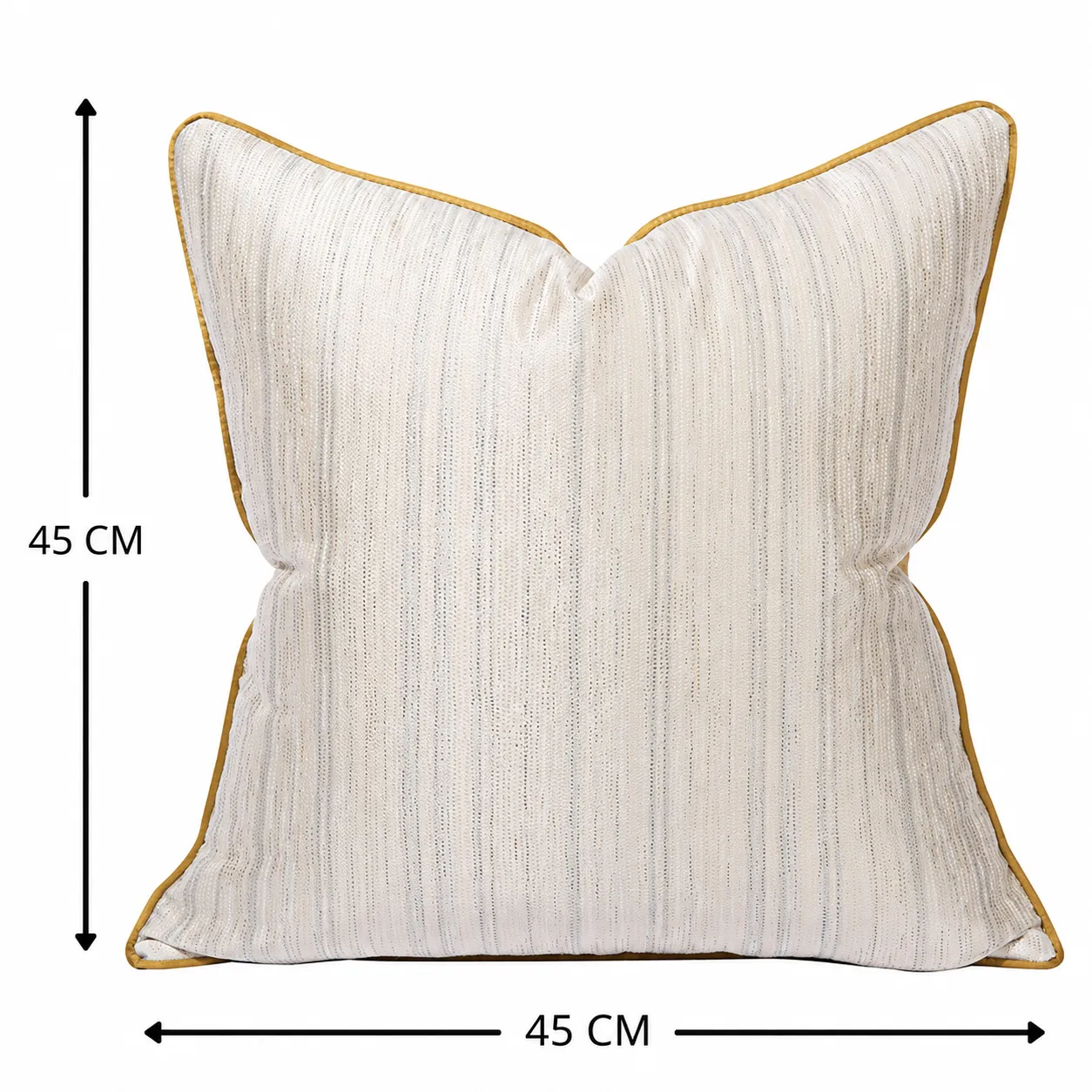 Cojín tela Jacquard lineal, Beige (45*45cm)