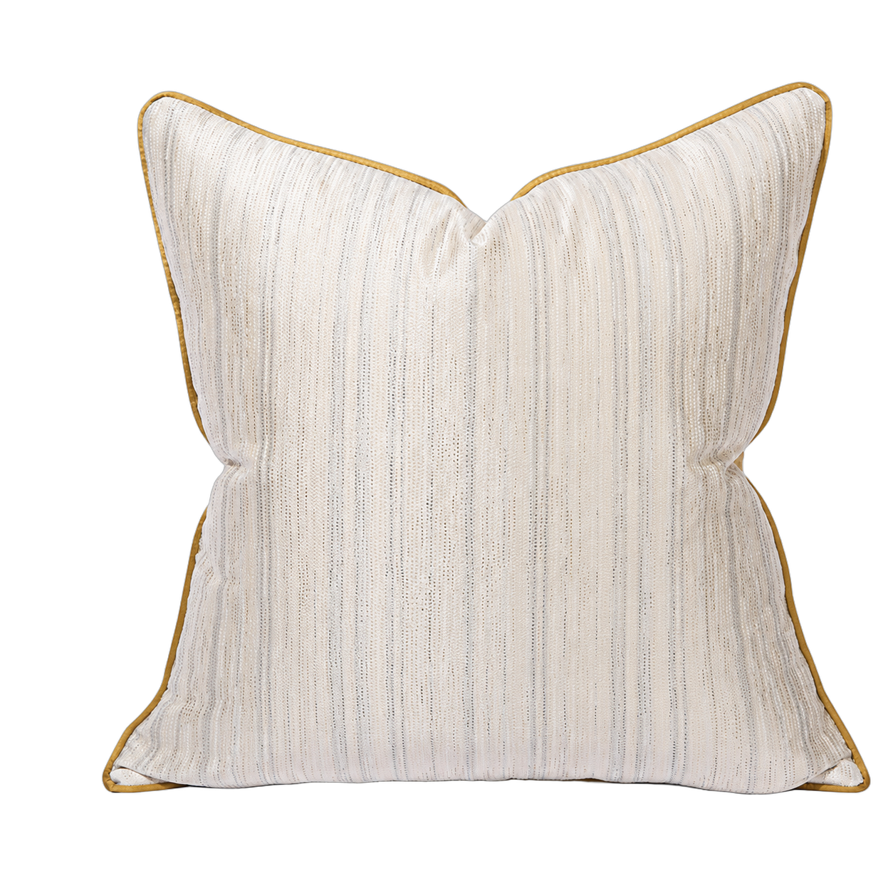 Cojín tela Jacquard lineal, Beige (45*45cm)