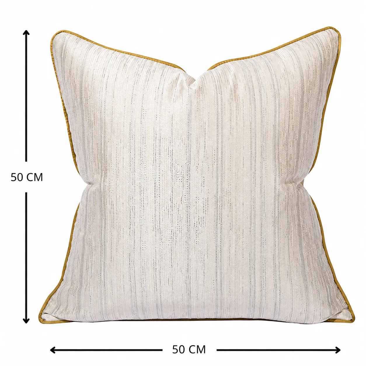 Cojín tela Jacquard lineal, Beige (50*50cm)