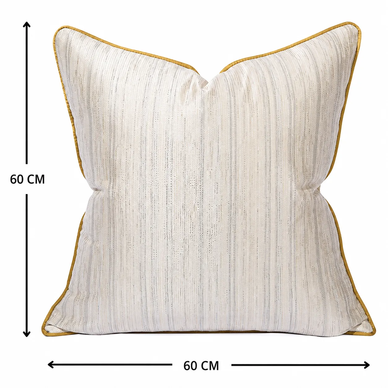 Cojín tela Jacquard lineal, Beige (60*60cm)