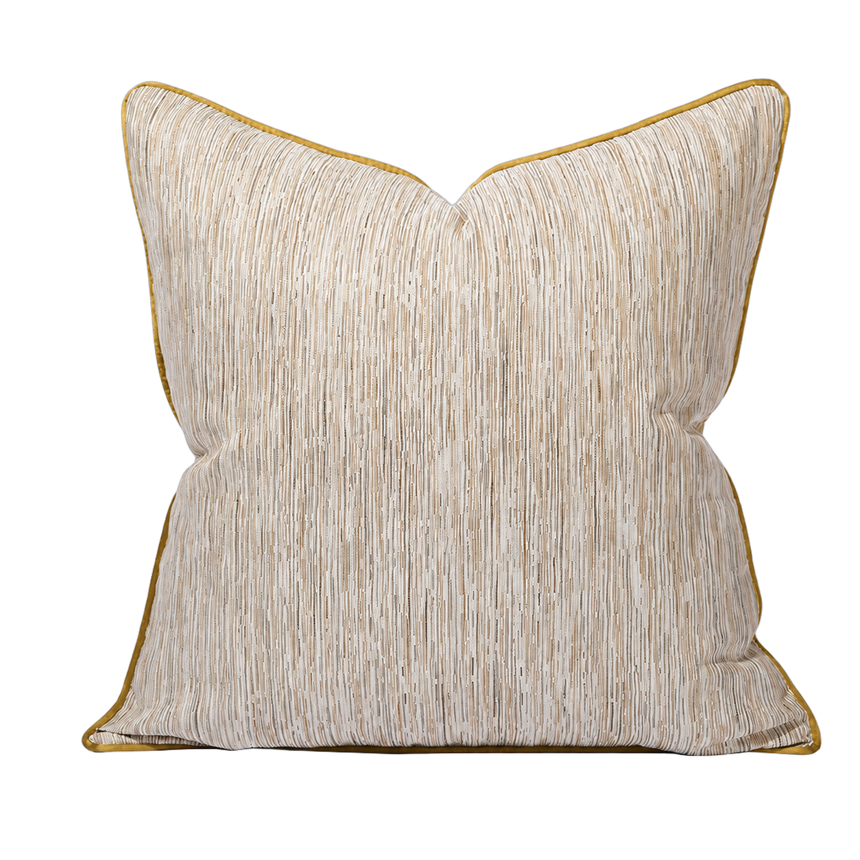 Cojín tela Jacquard lineal, Dorado (45*45cm)