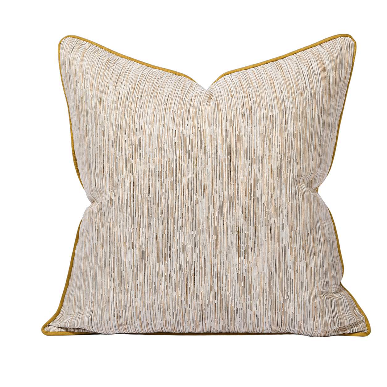 Cojín tela Jacquard lineal, Dorado (50*50cm)