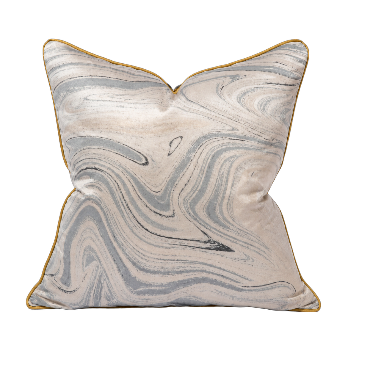 Cojín vetas metalizadas, Gris (45*45cm)