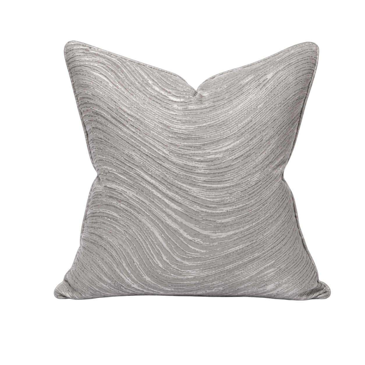 Cojín ondas metalizadas, Gris (45*45cm)