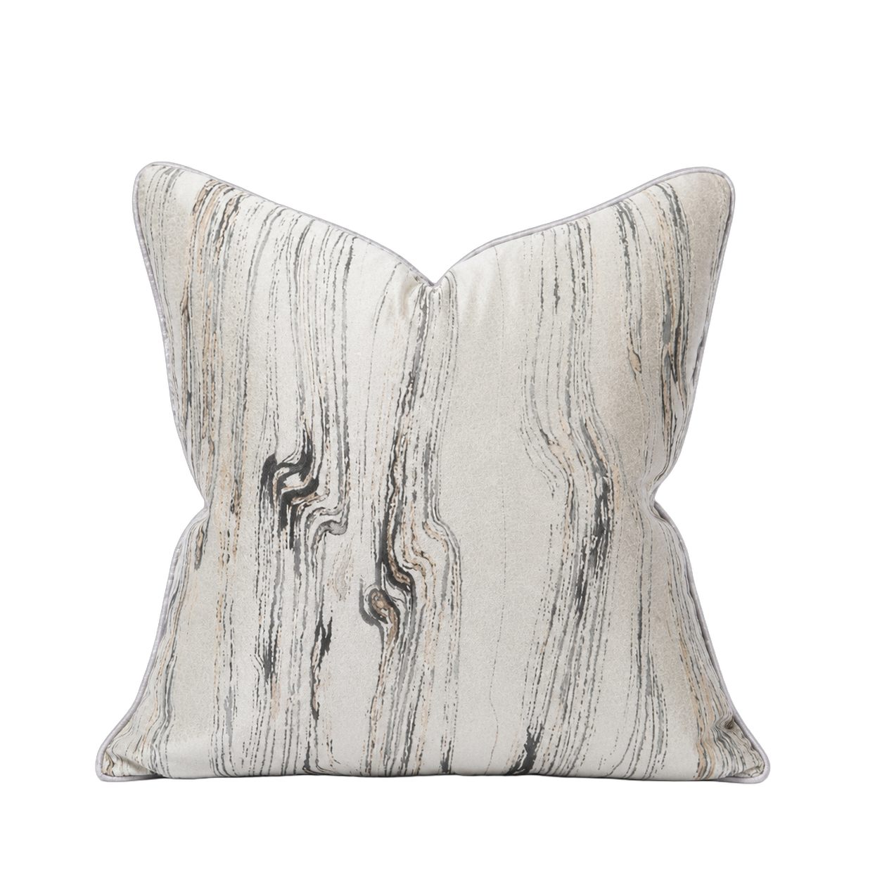 Cojín veteado mármol, Hueso y gris (45*45cm)