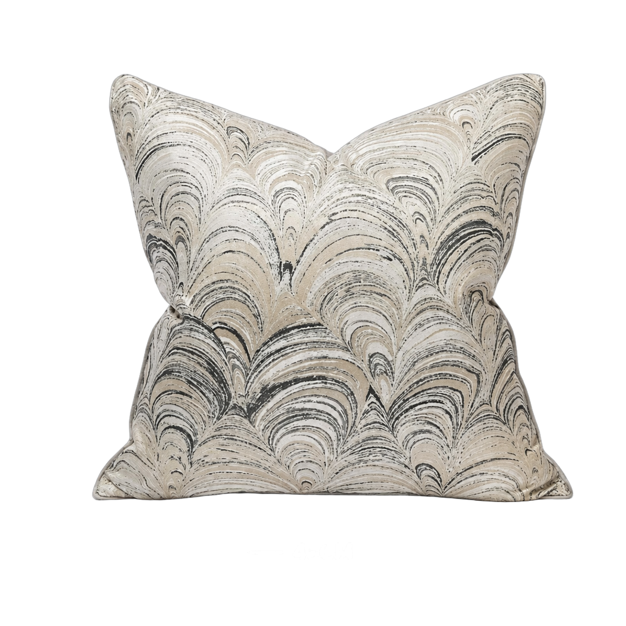 Cojín marmoleado, Gris y dorado (45*45cm)