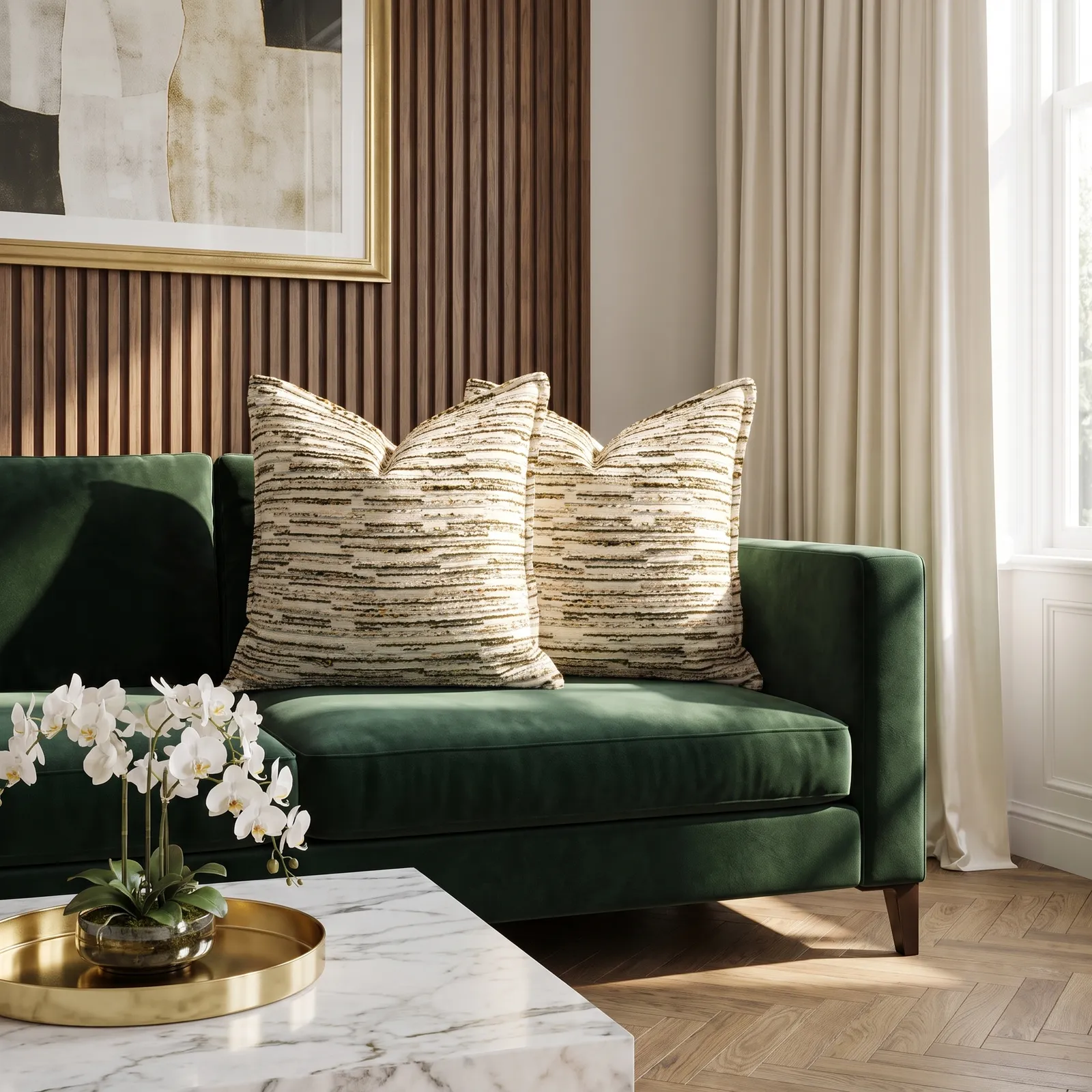 Cojín tela Jacquard ladrillo, Beige (45*45cm)