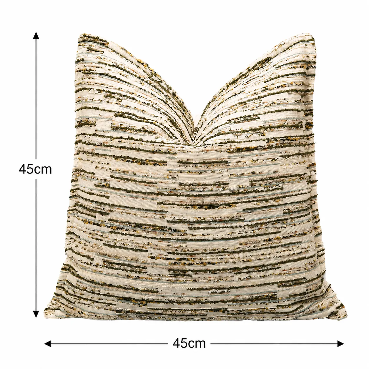 Cojín tela Jacquard ladrillo, Beige (45*45cm)