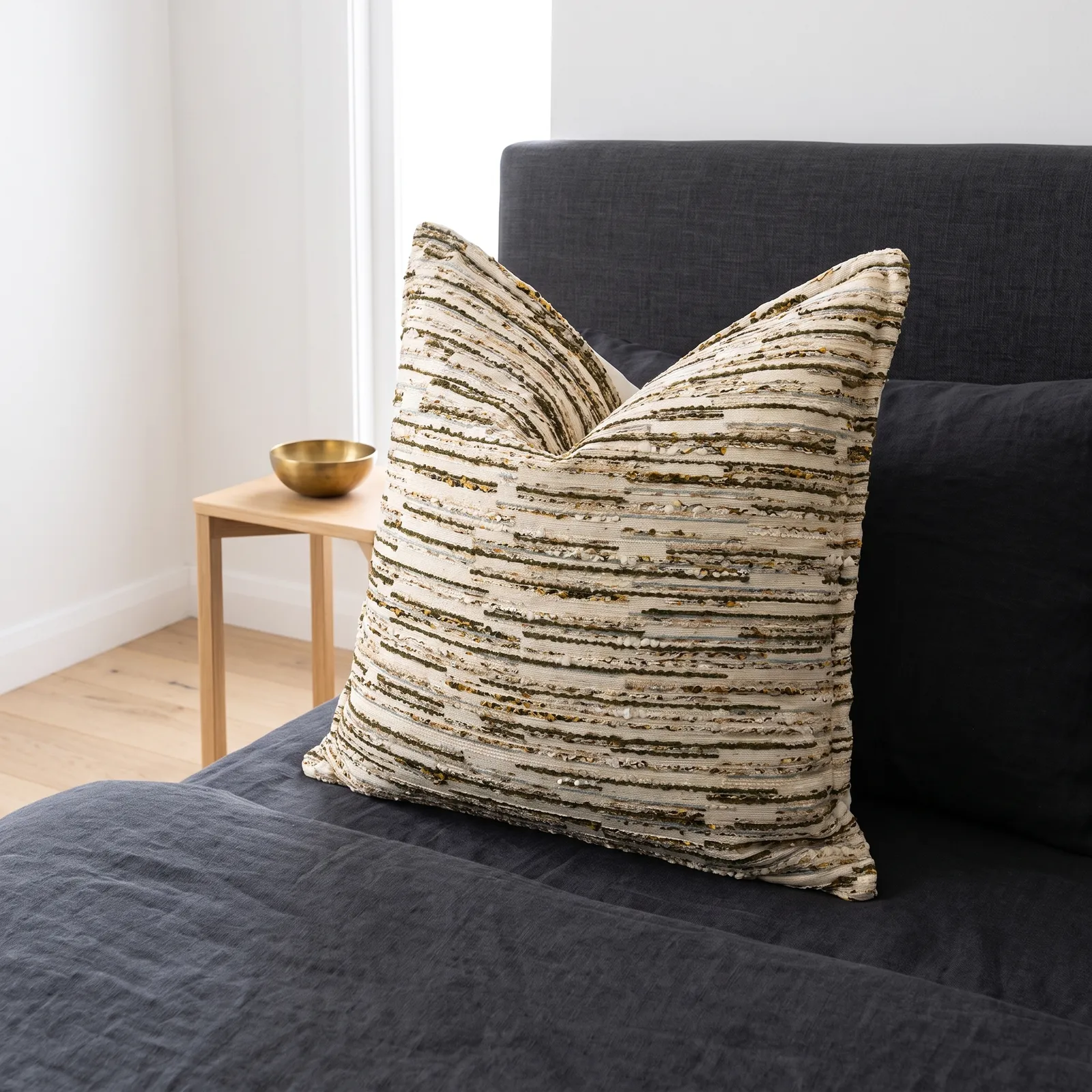 Cojín tela Jacquard ladrillo, Beige (45*45cm)