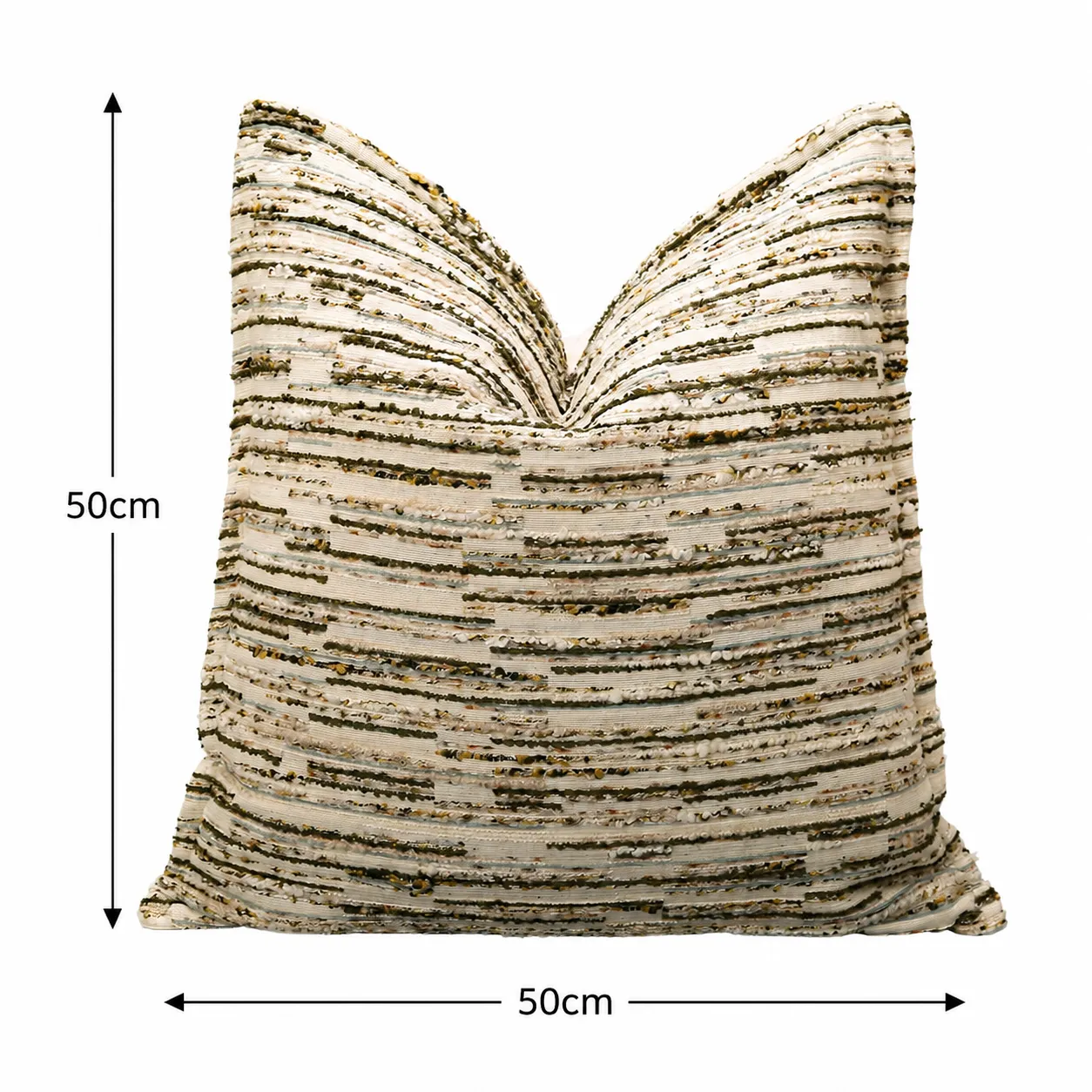 Cojín tela Jacquard ladrillo, Beige (50*50cm)