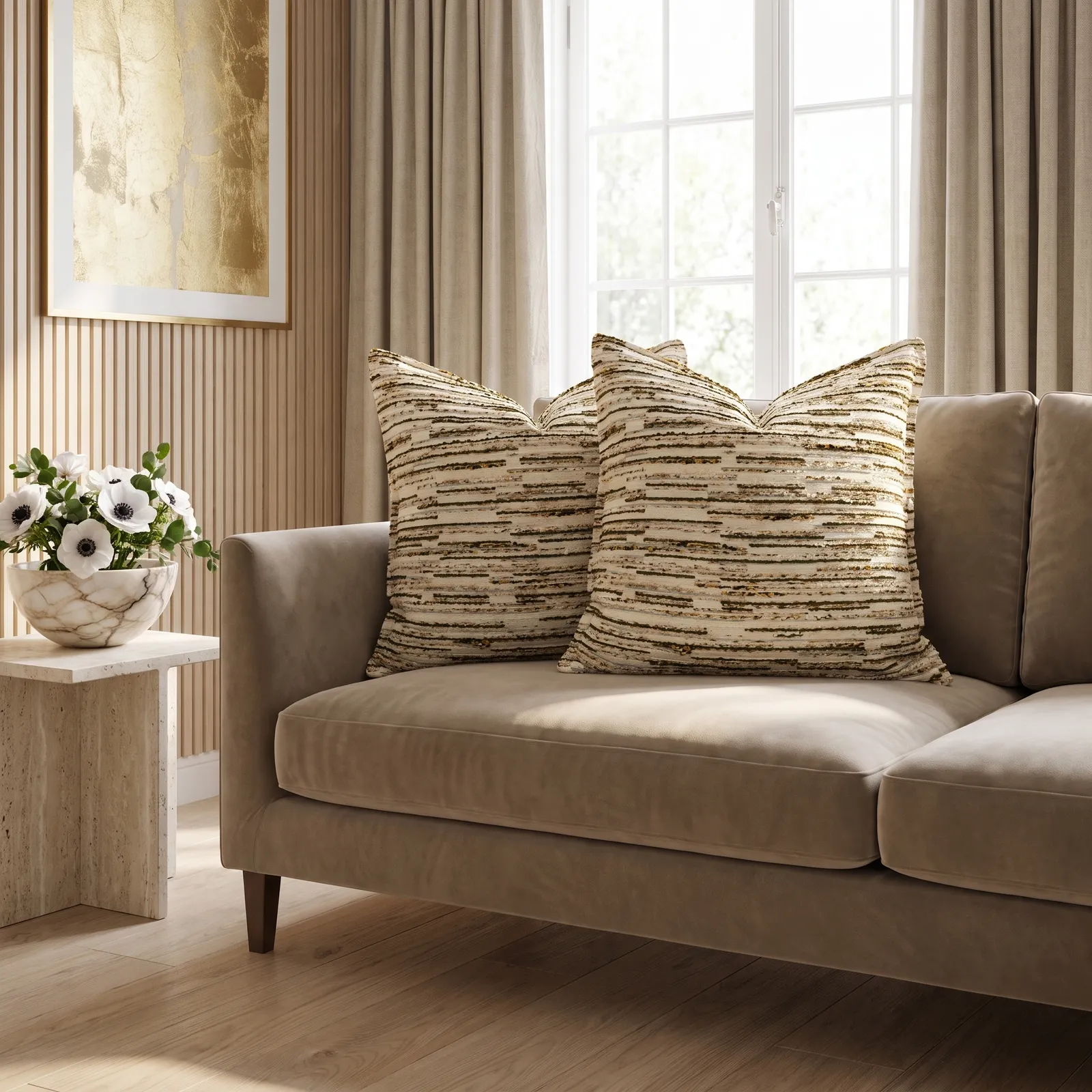 Cojín tela Jacquard ladrillo, Beige (60*60cm)