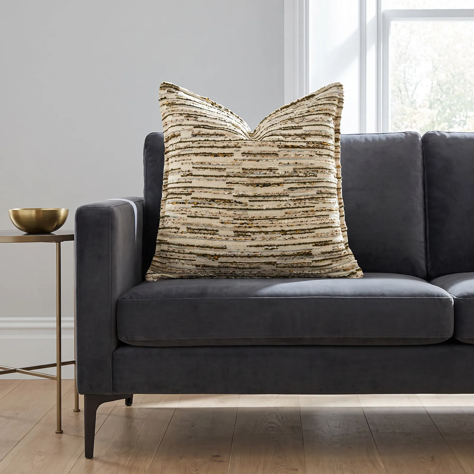 Cojín tela Jacquard ladrillo, Beige (60*60cm)