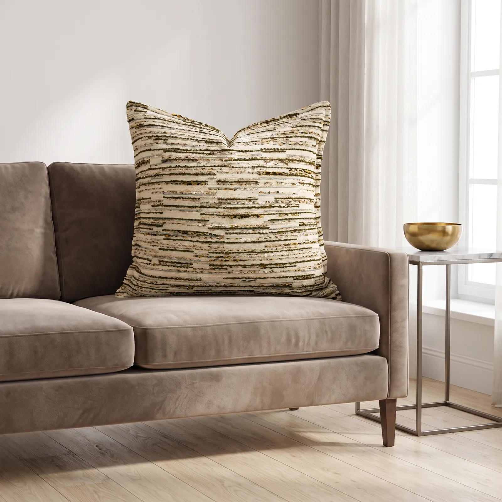 Cojín tela Jacquard ladrillo, Beige (60*60cm)