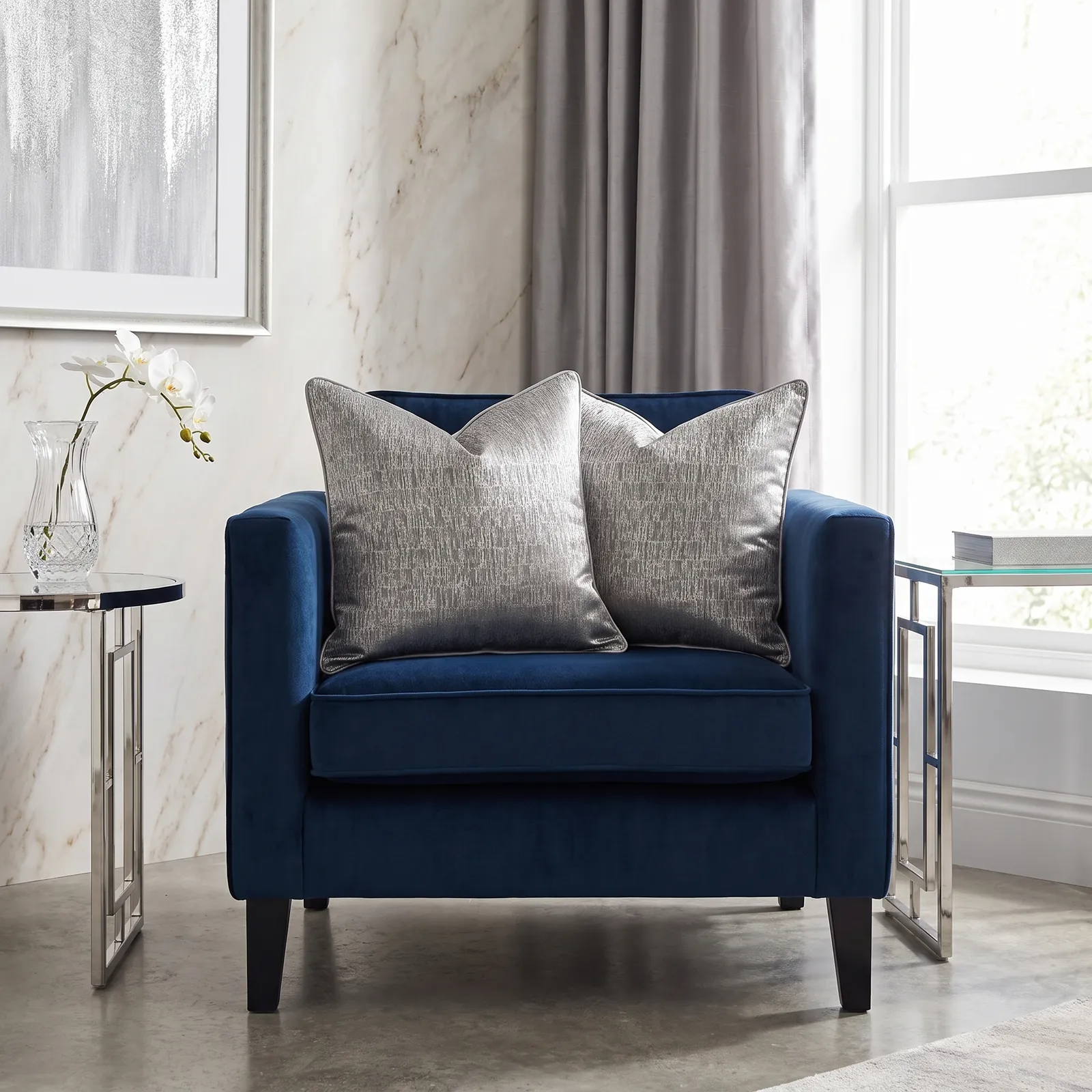 Cojín tela Jacquard liso, Metalizado (45*45cm)