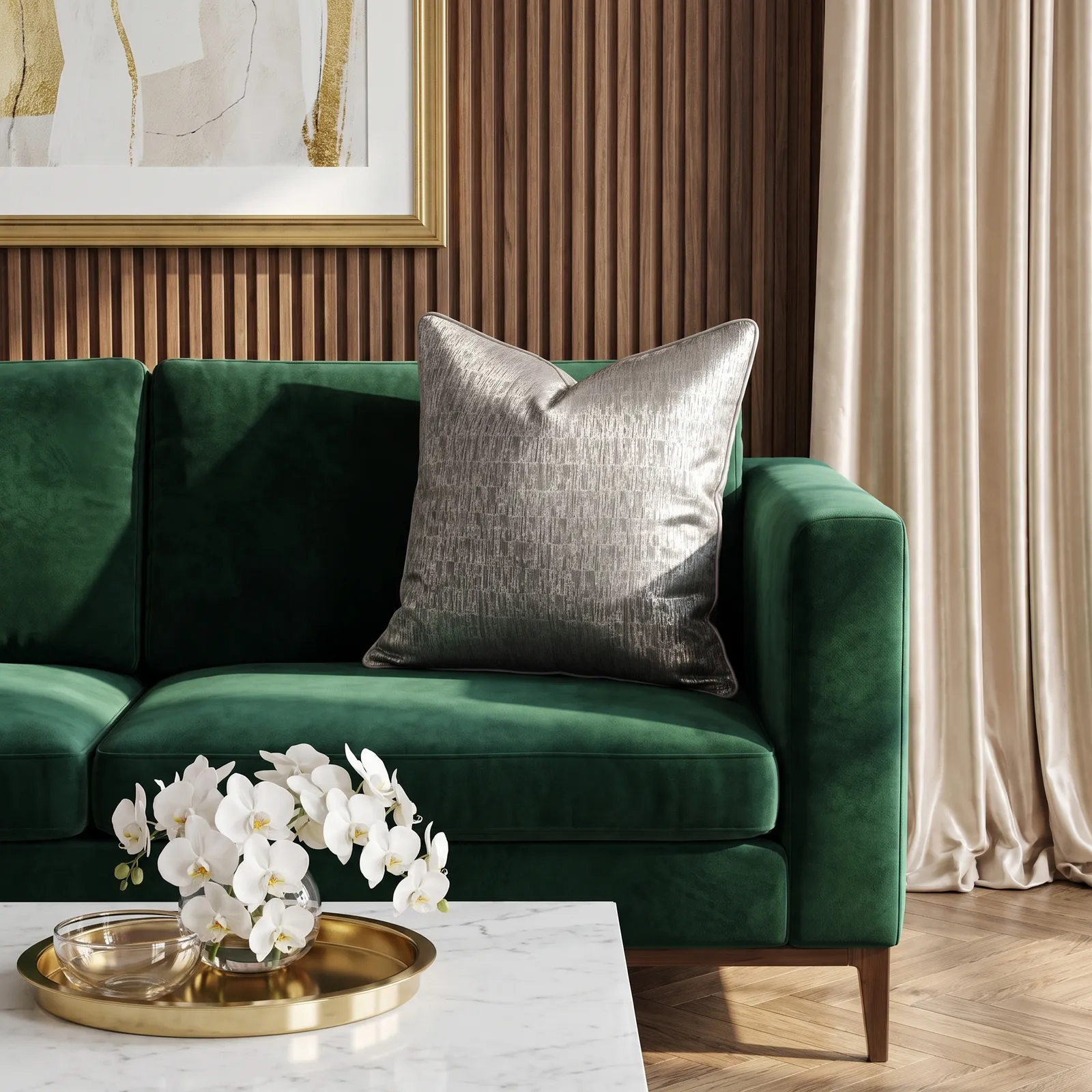 Cojín tela Jacquard liso, Metalizado (45*45cm)